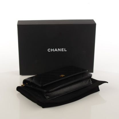 Chanel Caviar Quilted Wallet On Chain WOC Black 4 of 8