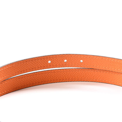 Hermes Swift Epsom 13mm Mini Laquee Reversible Belt 70 Black Orange 4 of 6