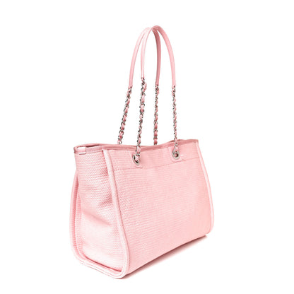 Chanel Mixed Fibers Small Deauville Tote Pink 3 of 10