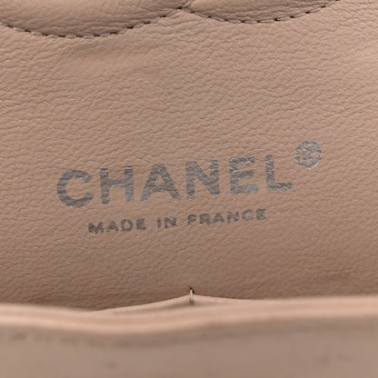 Chanel Lambskin Camellia Stitched Medium Double Flap Light Beige 6 of 16