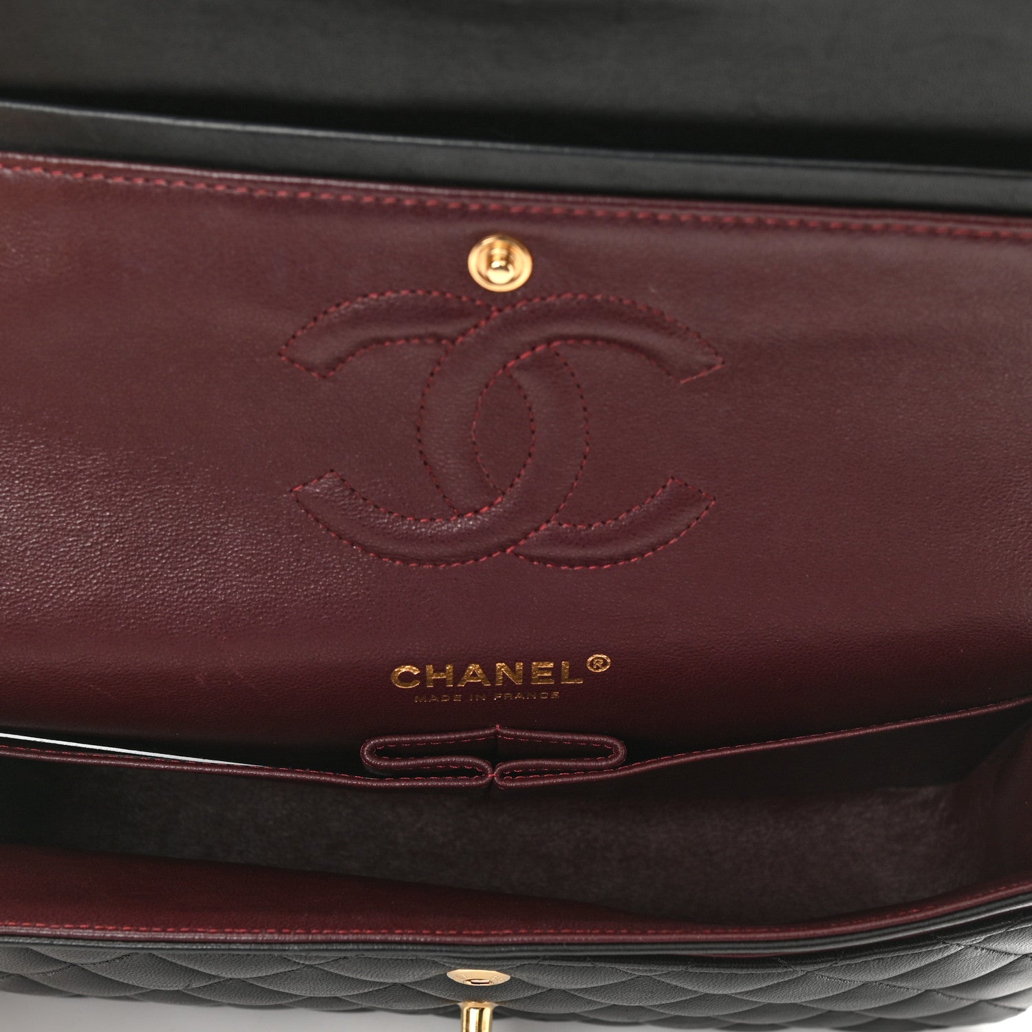 Chanel Lambskin Quilted Medium Double Flap Black 5 of 10