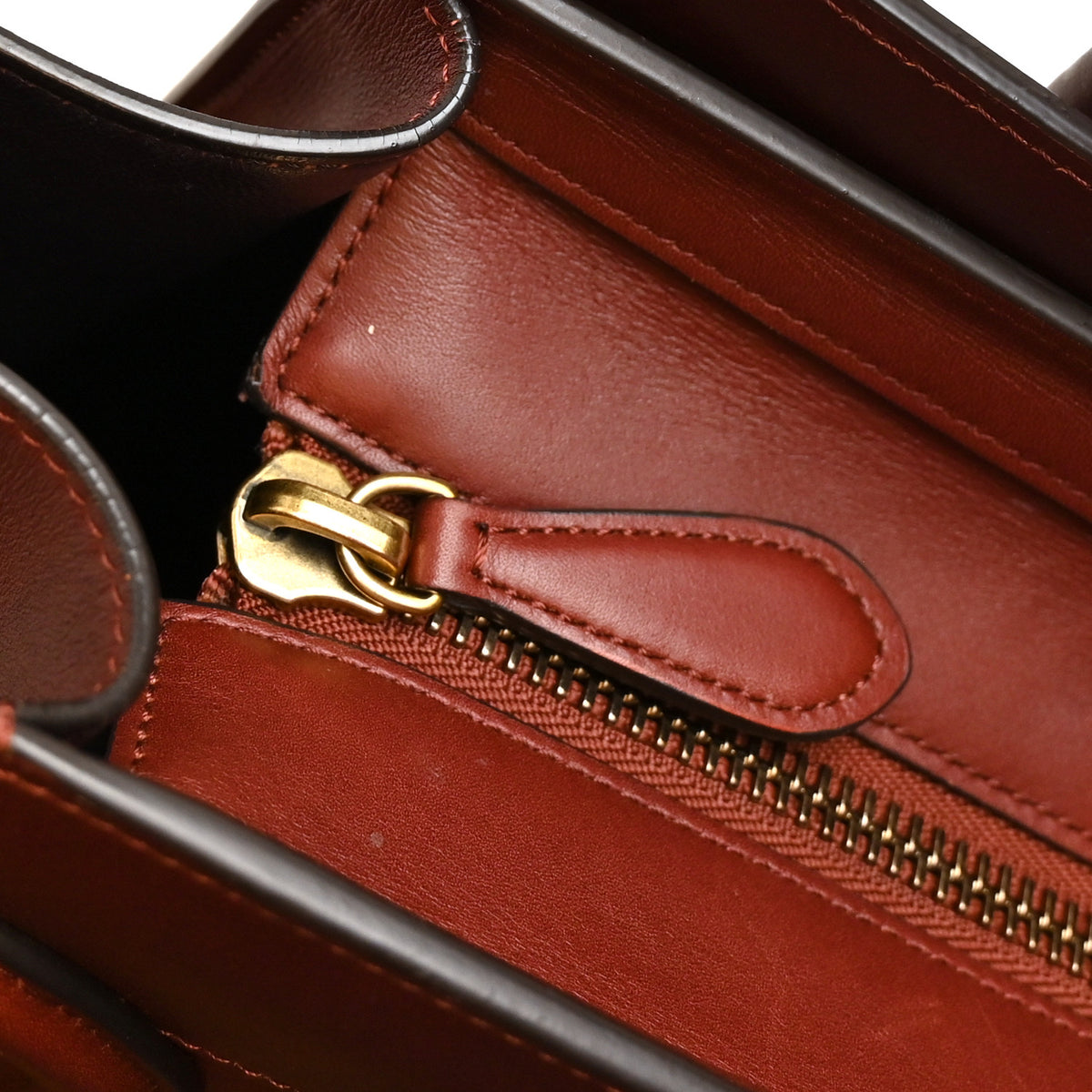 Celine Smooth Calfskin Micro Luggage Burgundy 14 of 21