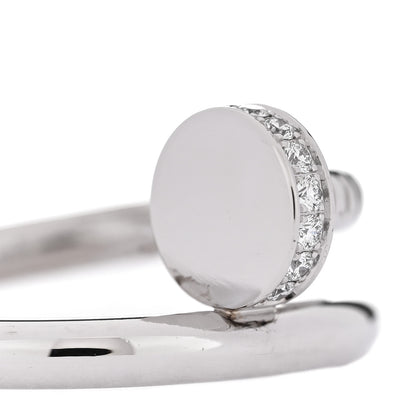 Cartier 18K White Gold Diamond Juste Un Clou Ring 54 7 5 of 5