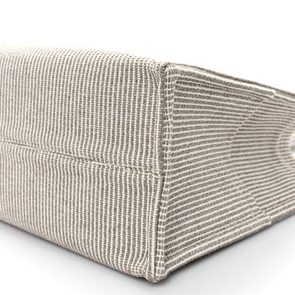 Celine Canvas Calfskin Striped Triomphe Large Cabas Beige 12 of 12