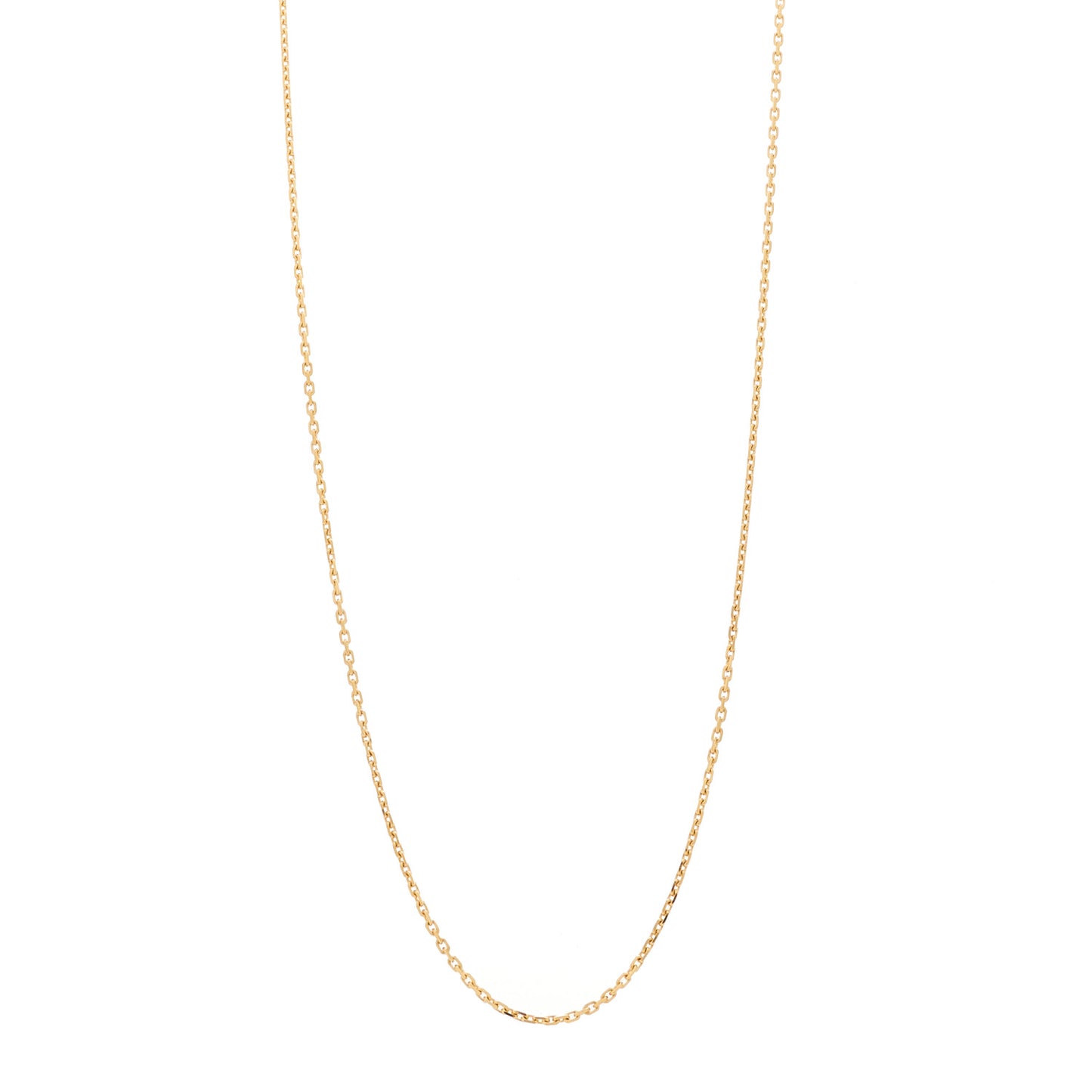 18K Yellow Gold Trace Chain Necklace