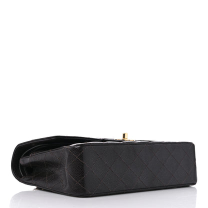 Chanel Caviar Quilted Medium Double Flap Dark Brown 4 of 10
