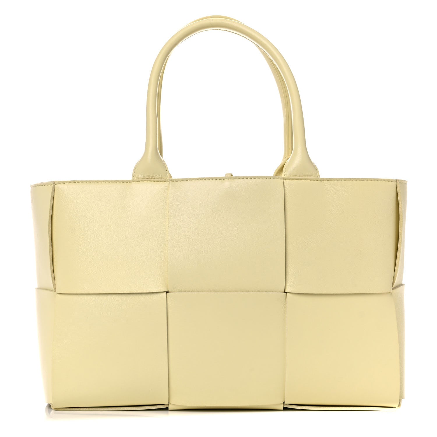 Bottega Veneta Grained Calfskin Intrecciato Small Arco Tote Ice Cream 3 of 14