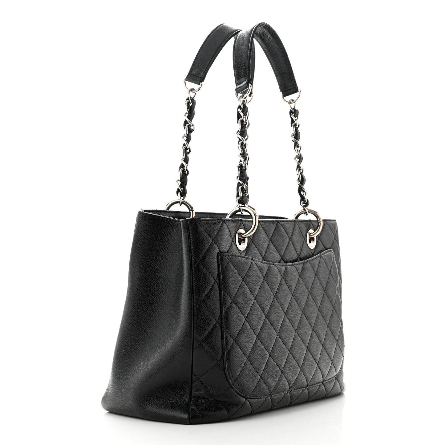 Caviar Quilted Grand Shopping Tote GST Black
