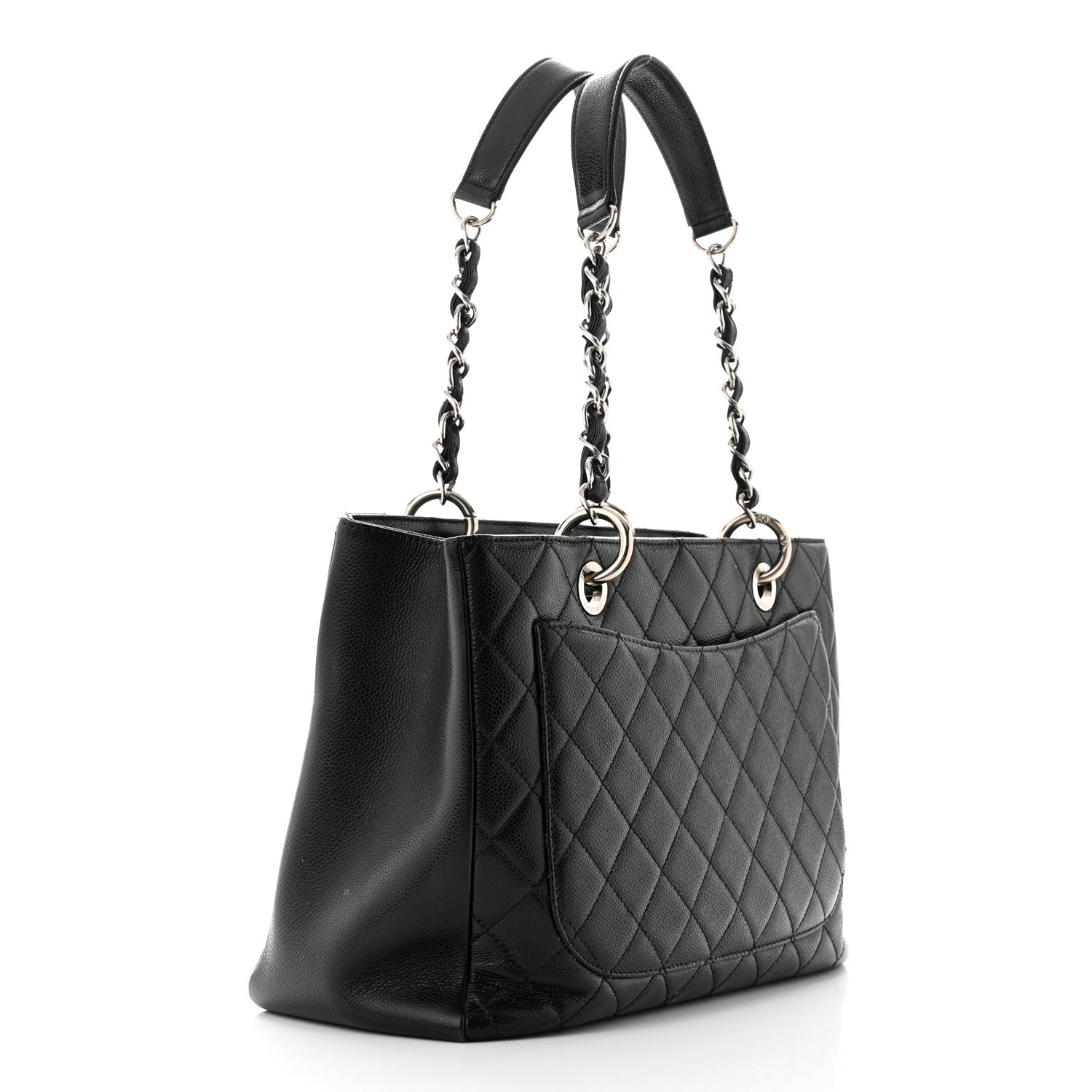Chanel Caviar Quilted Grand Shopping Tote GST Black 3 of 12