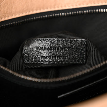 Saint Laurent Crinkled Calfskin Matelasse Monogram Medium Niki Chain Satchel Light Taupe 7 of 11