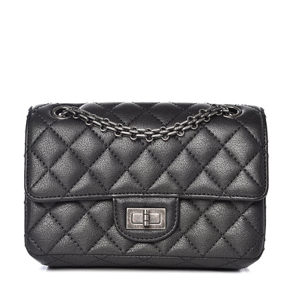 Chanel Sheepskin Quilted 2.55 Reissue Mini Flap Dark Grey 1 of 10