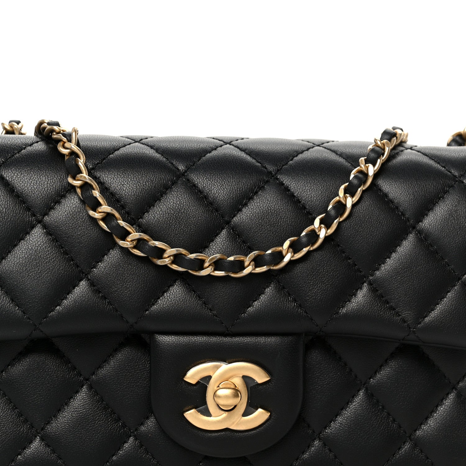 Chanel Lambskin Quilted Mini Rectangular Pearl Crush Flap Black 9 of 12