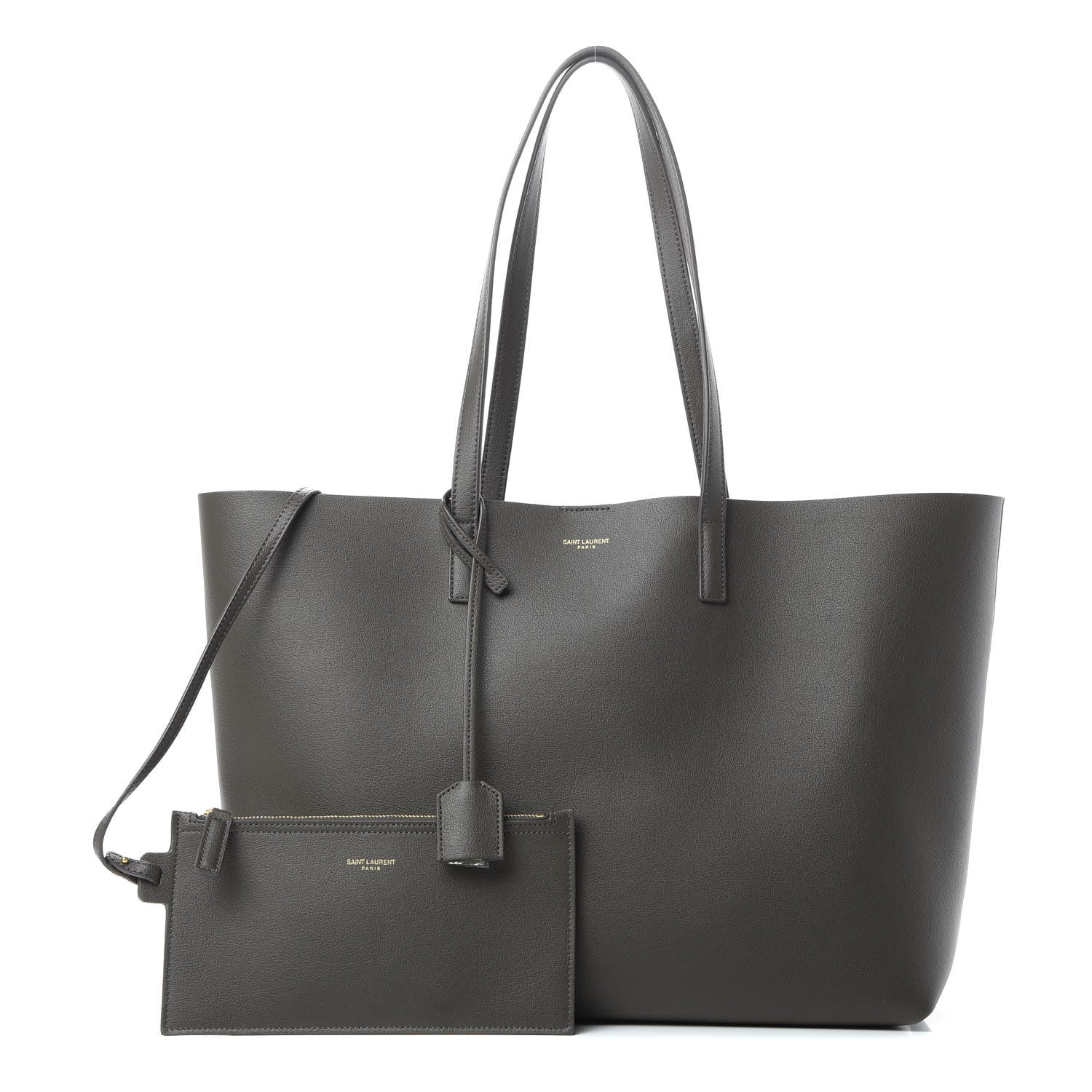 Saint Laurent Calfskin Large Shopping Tote Pebble 1 of 11