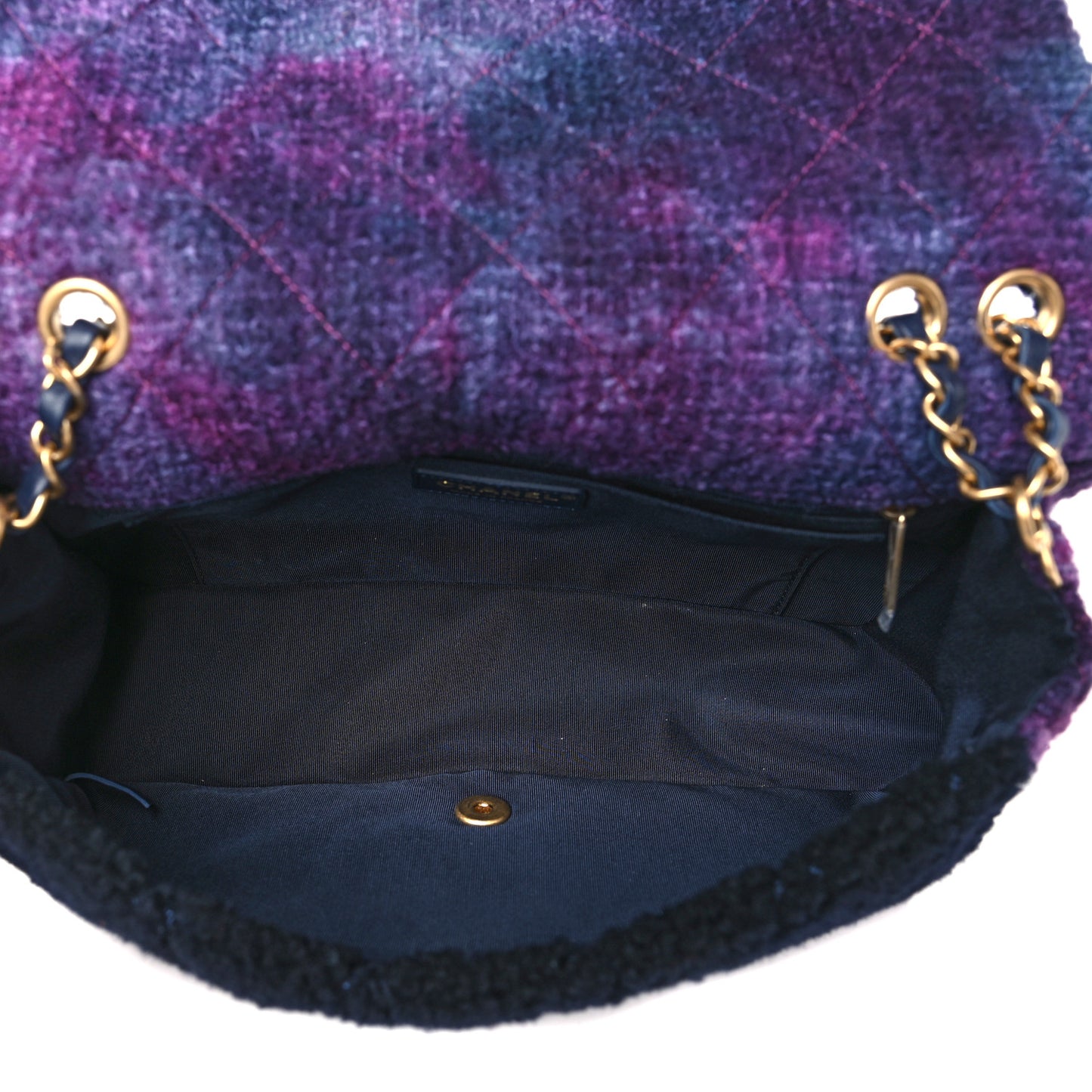 Wool Quilted Jumbo Flap Multicolor