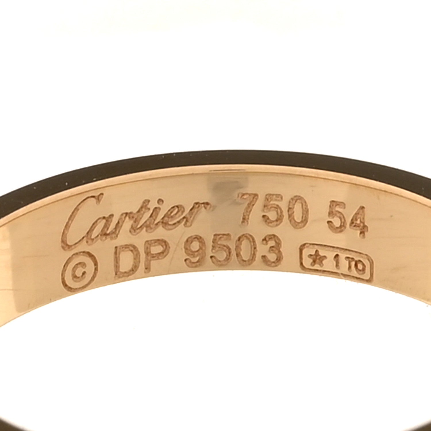 Cartier 18K Yellow Gold 3.5mm LOVE Wedding Band Ring 54 6.75