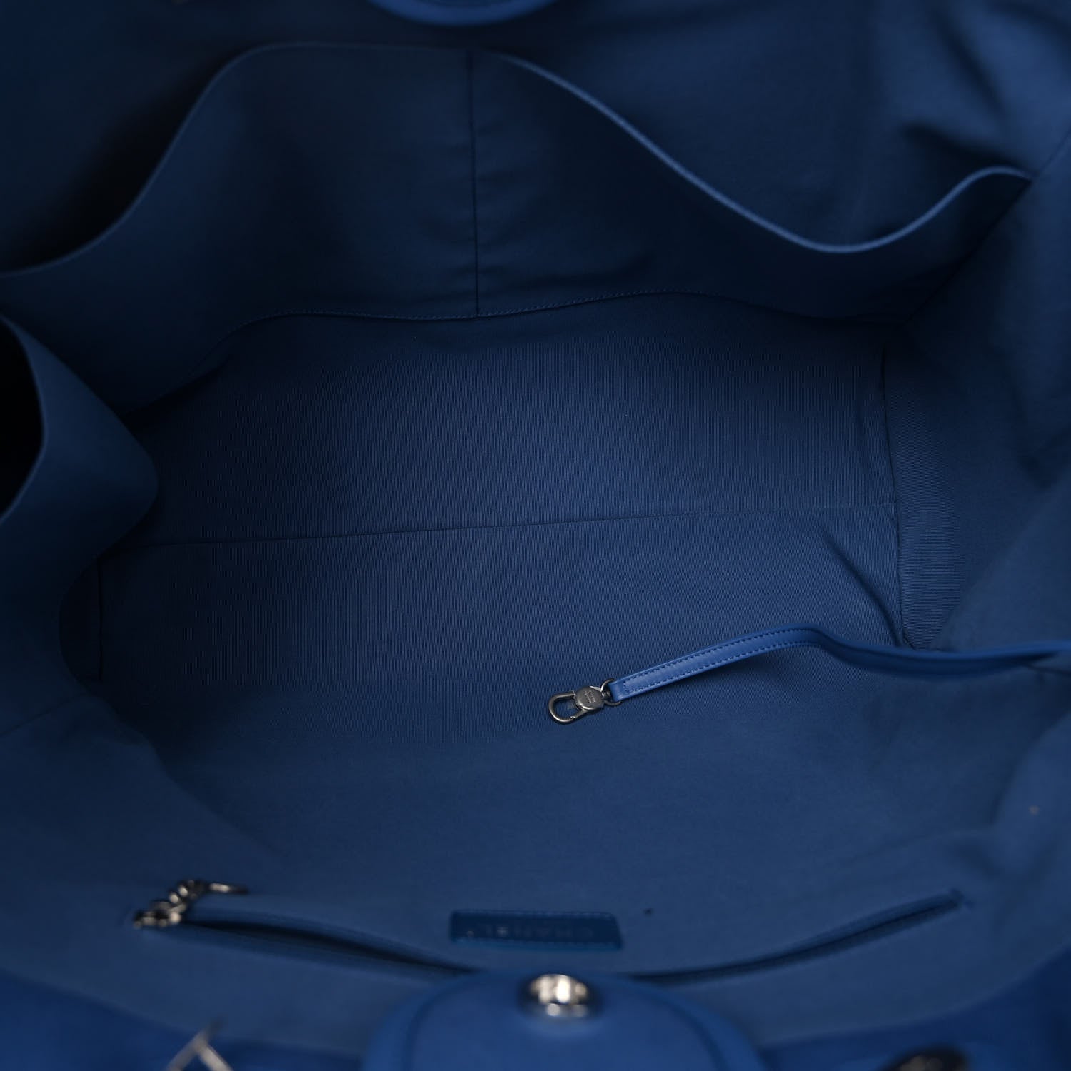 Chanel Canvas Calfskin Striped Large Deauville Tote Blue 6 of 11