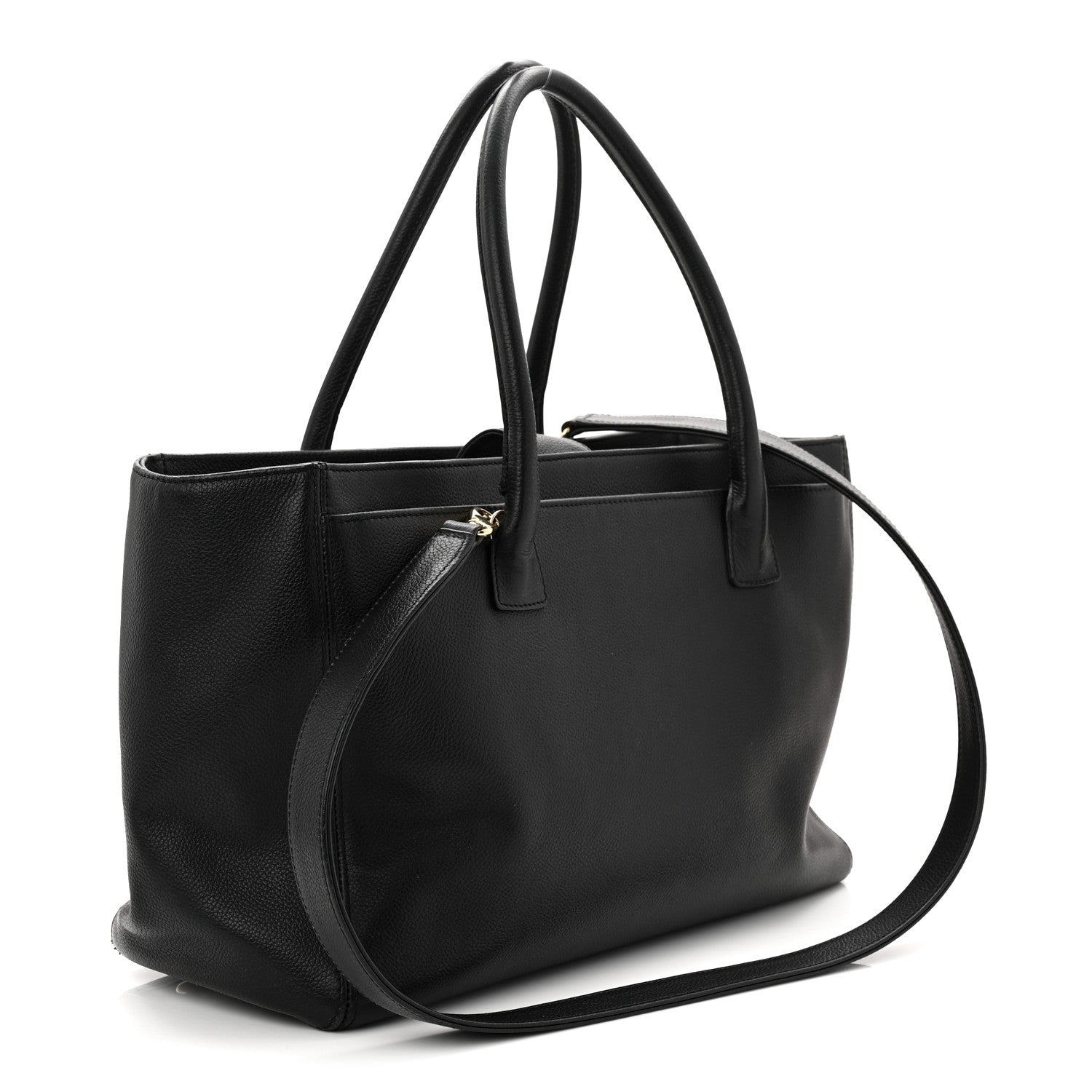 Chanel Calfskin Cerf Executive Shopper Tote Black 3 of 11