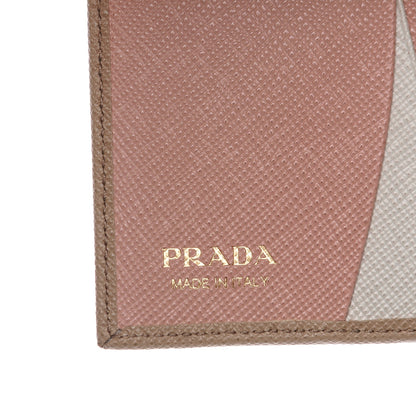Prada Saffiano Multicolor Compact Wallet Cammeo Orchidea 6 of 6