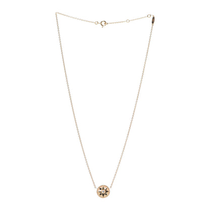 Christian Dior 18K Yellow Gold Diamond Mother of Pearl Rose Des Vents Necklace 3 of 6