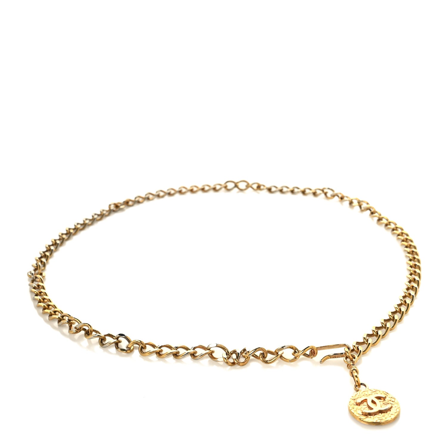 Chanel Metal Chain CC Medallion Belt Gold 1 of 5