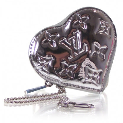 Louis Vuitton Monogram Miroir Heart Coin Purse Silver 1 of 7