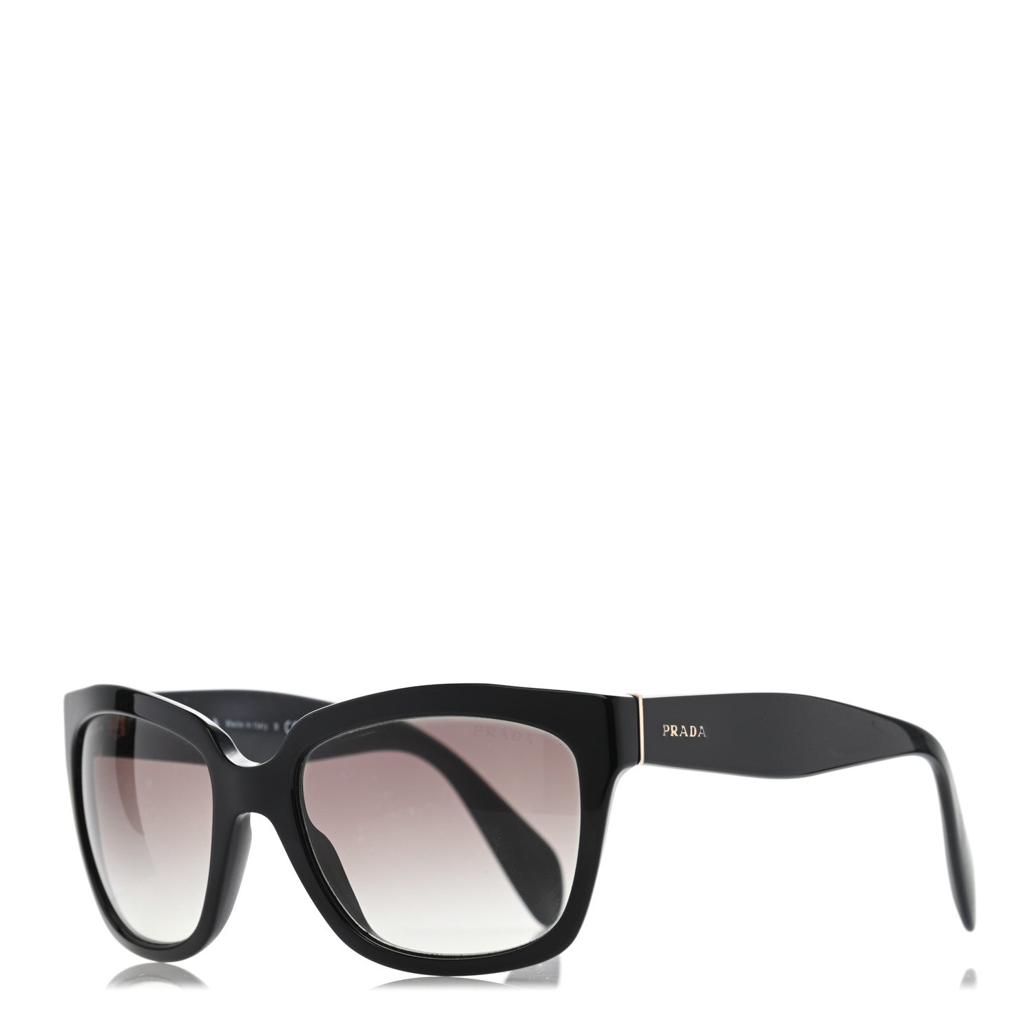 Prada Square Sunglasses SPR 07P Black 1 of 8