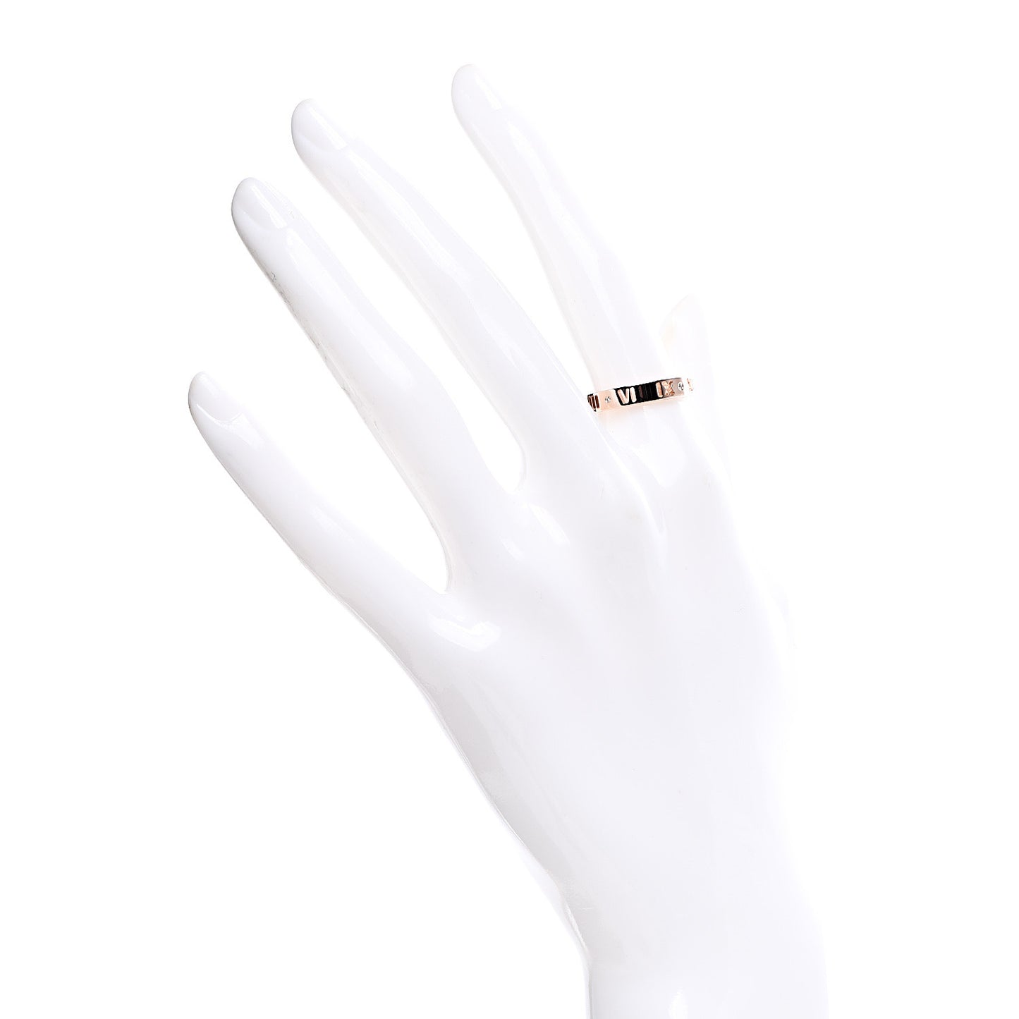 18K Rose Gold Diamond Atlas Pierced Ring 51 5.75