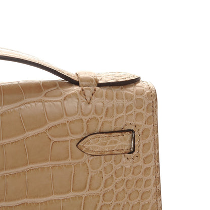 Hermes Matte Alligator Kelly Pochette Poussiere 21 of 23