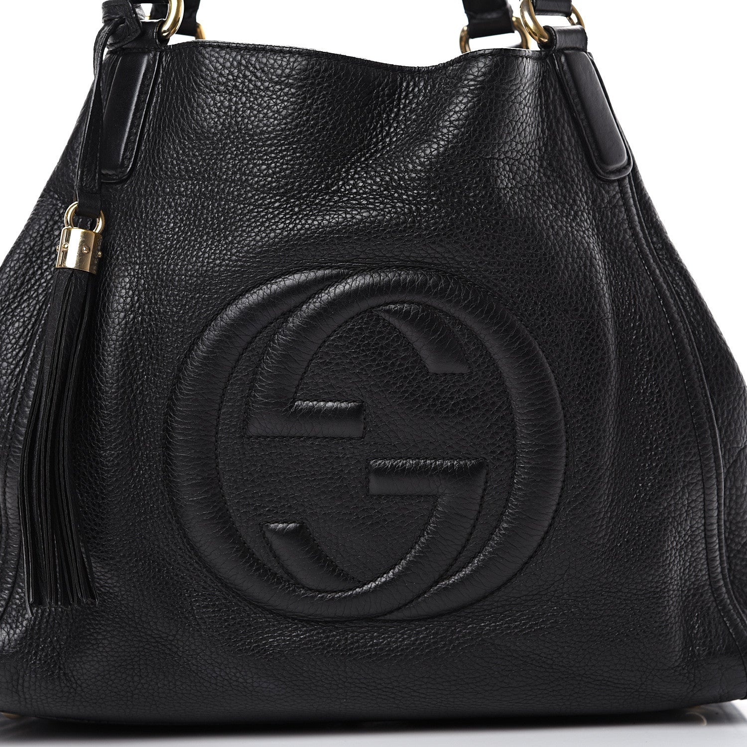 Gucci Pebbled Calfskin Medium Soho Shoulder Bag Black 11 of 18