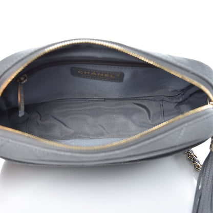 Chanel Caviar Quilted Coco Tassel Small Camera Case Grey 5 of 8
