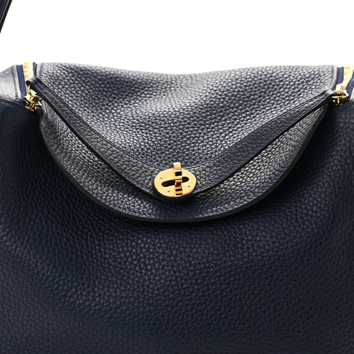Hermes Taurillon Clemence Lindy 30 Bleu Nuit 8 of 11