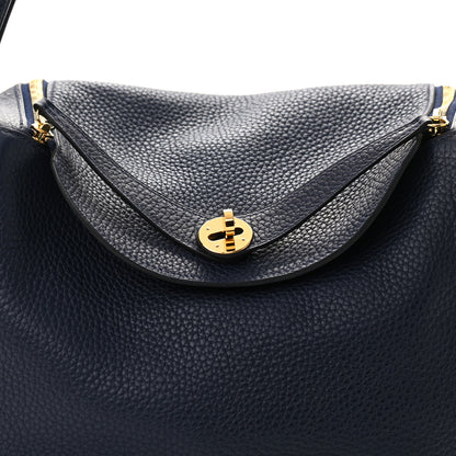 Hermes Taurillon Clemence Lindy 30 Bleu Nuit 8 of 11