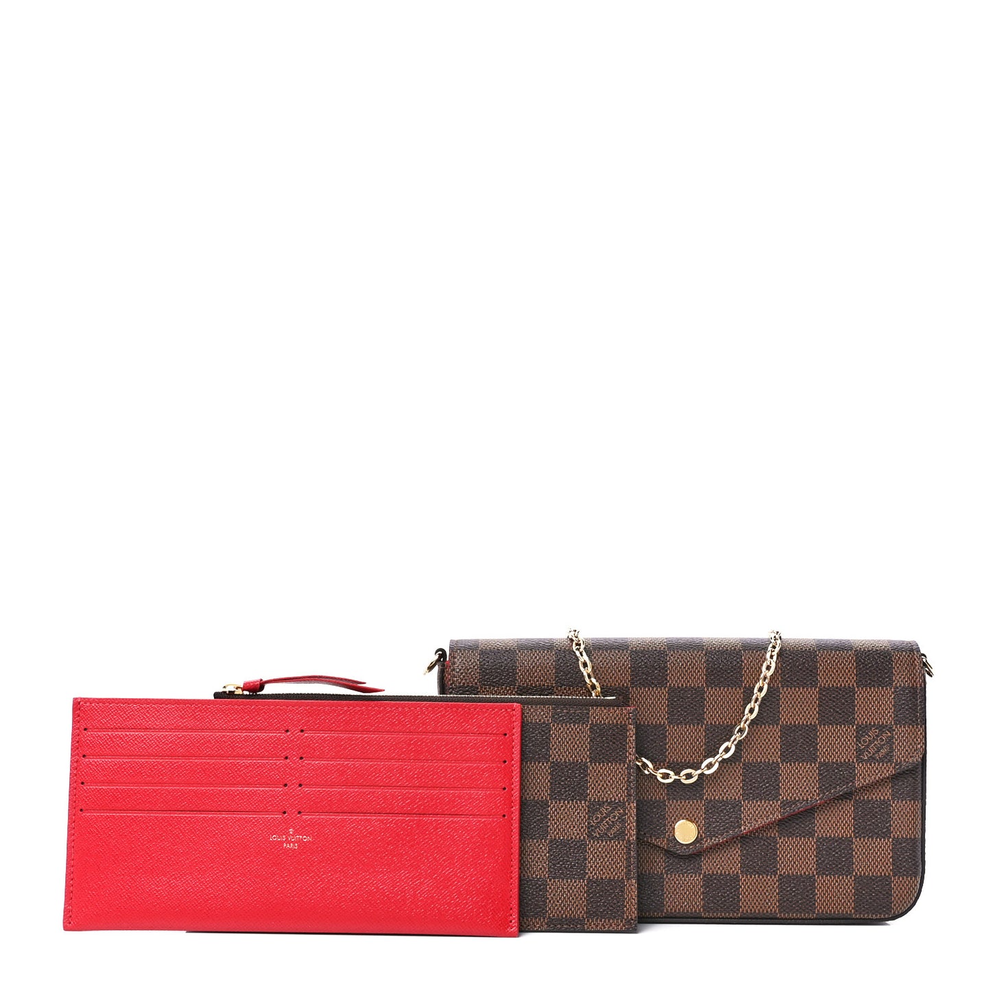 Damier Ebene Pochette Felicie Chain Wallet