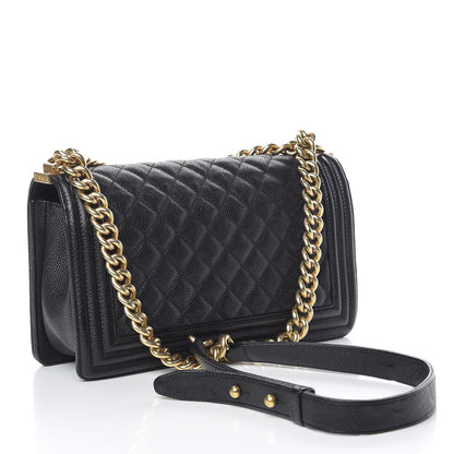 Chanel Caviar Quilted Medium Boy Flap Black 3 of 10