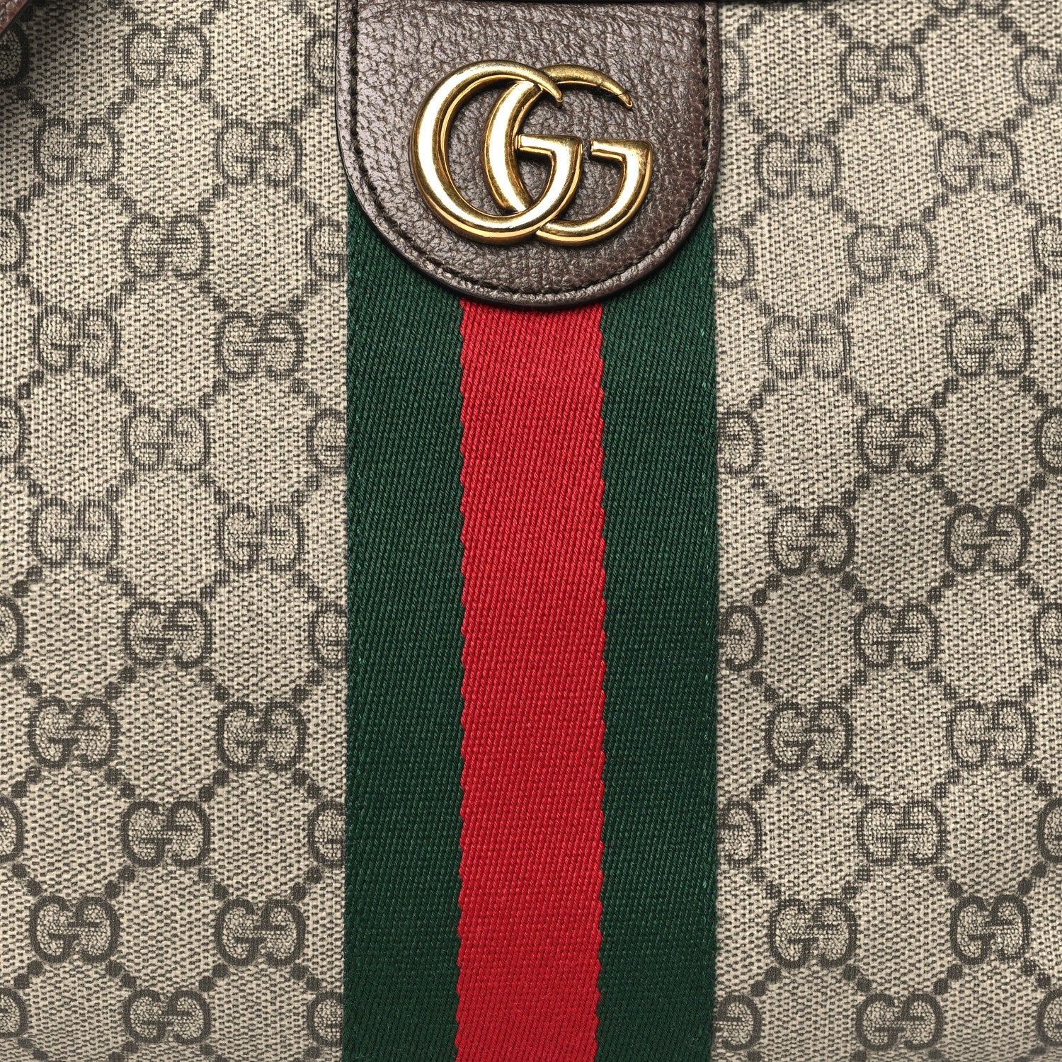 Gucci GG Supreme Monogram Web Small Ophidia Half Moon Hobo Brown 8 of 13