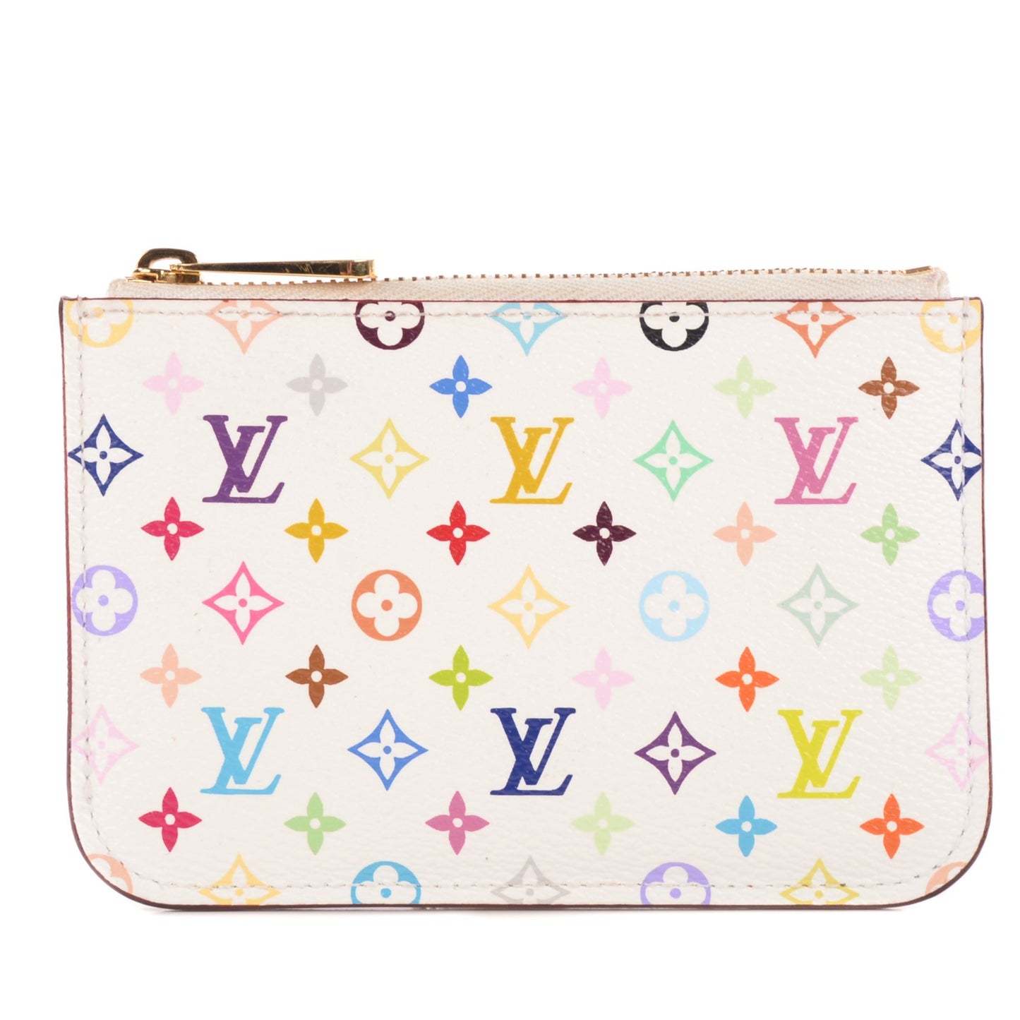 Monogram Multicolor Key Pouch White Litchi
