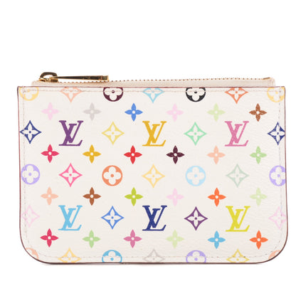 Louis Vuitton Monogram Multicolor Key Pouch White Litchi 1 of 7