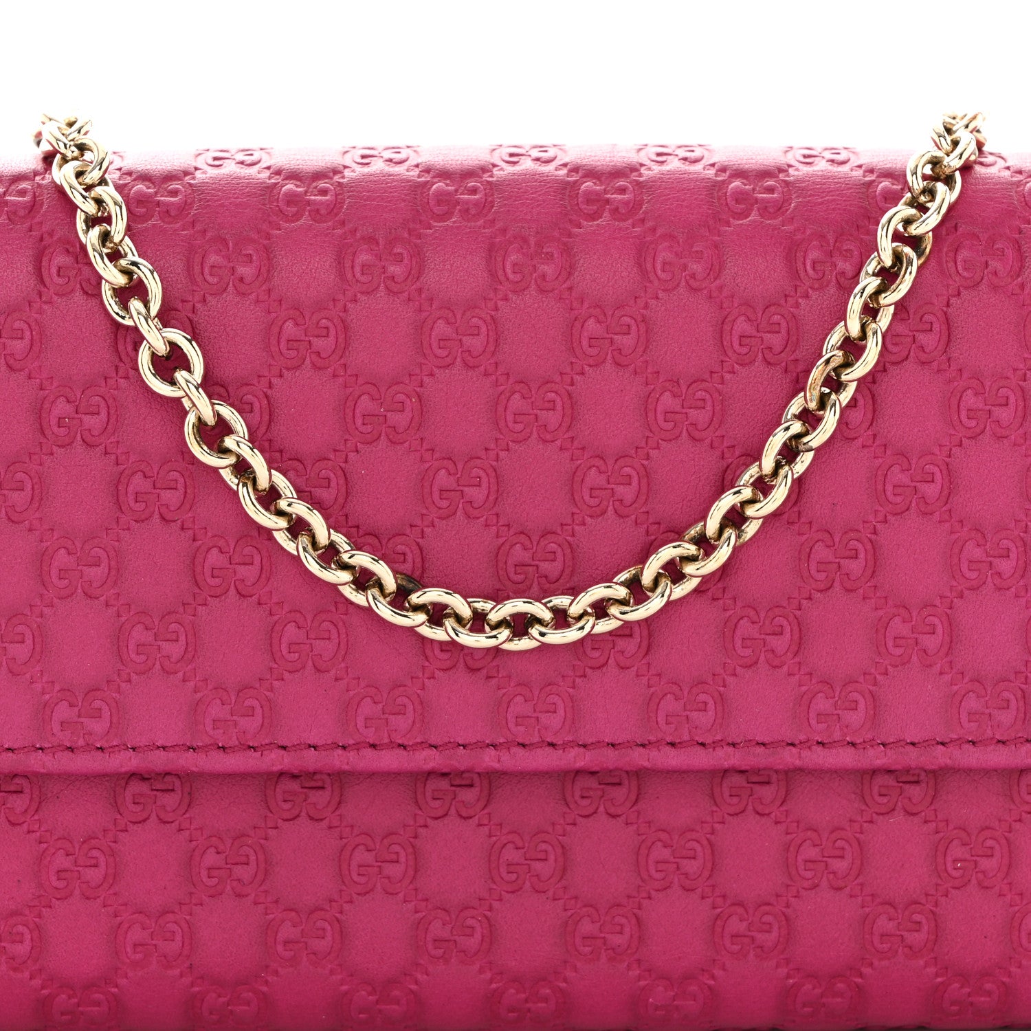 Gucci Soft Microguccissima Dice Chain Wallet Bright Bouganville 7 of 10