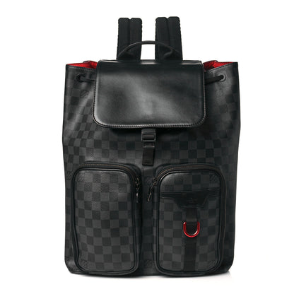 louis vuitton backpack red white Louis Vuitton Damier Graphite Utility Backpack Red 1040641 – FASHIONPHILE