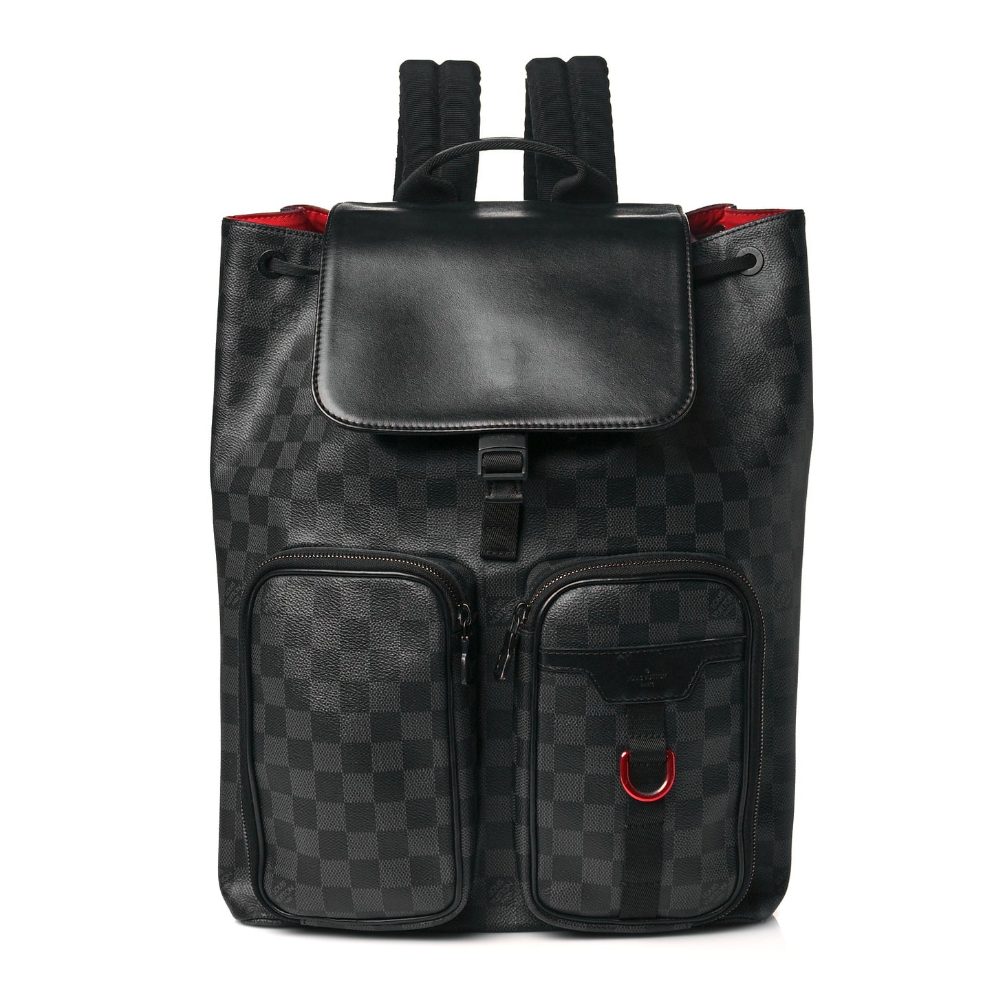 Damier Graphite Utility Backpack Red