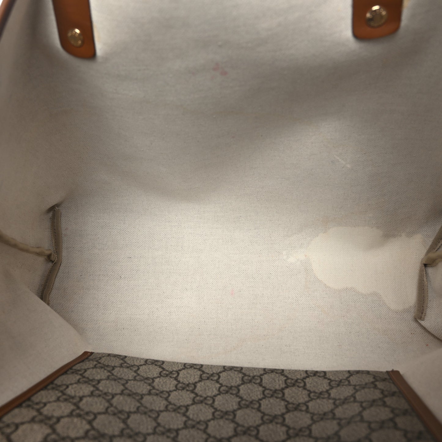 GG Plus Monogram Medium Signature Web Loop Tote Light Brown