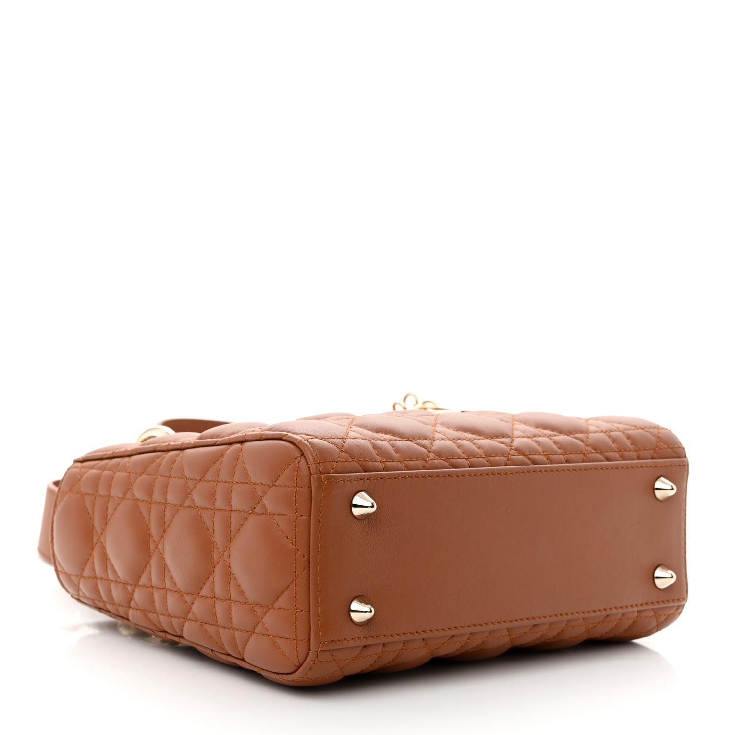 Christian Dior Calfskin Cannage Small My ABCDior Lady Dior Tan 4 of 10