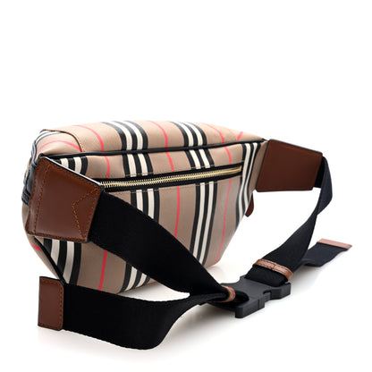 Burberry E-Canvas Icon Stripe Sonny Bum Bag Archive Beige 3 of 9