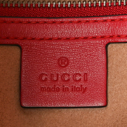 Gucci Calfskin Matelasse Small GG Marmont Shoulder Bag Hibiscus Red 6 of 11
