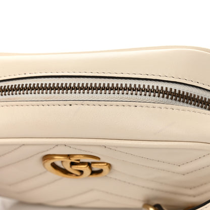 Gucci Calfskin Matelasse Mini GG Marmont Chain Shoulder Bag White 11 of 11