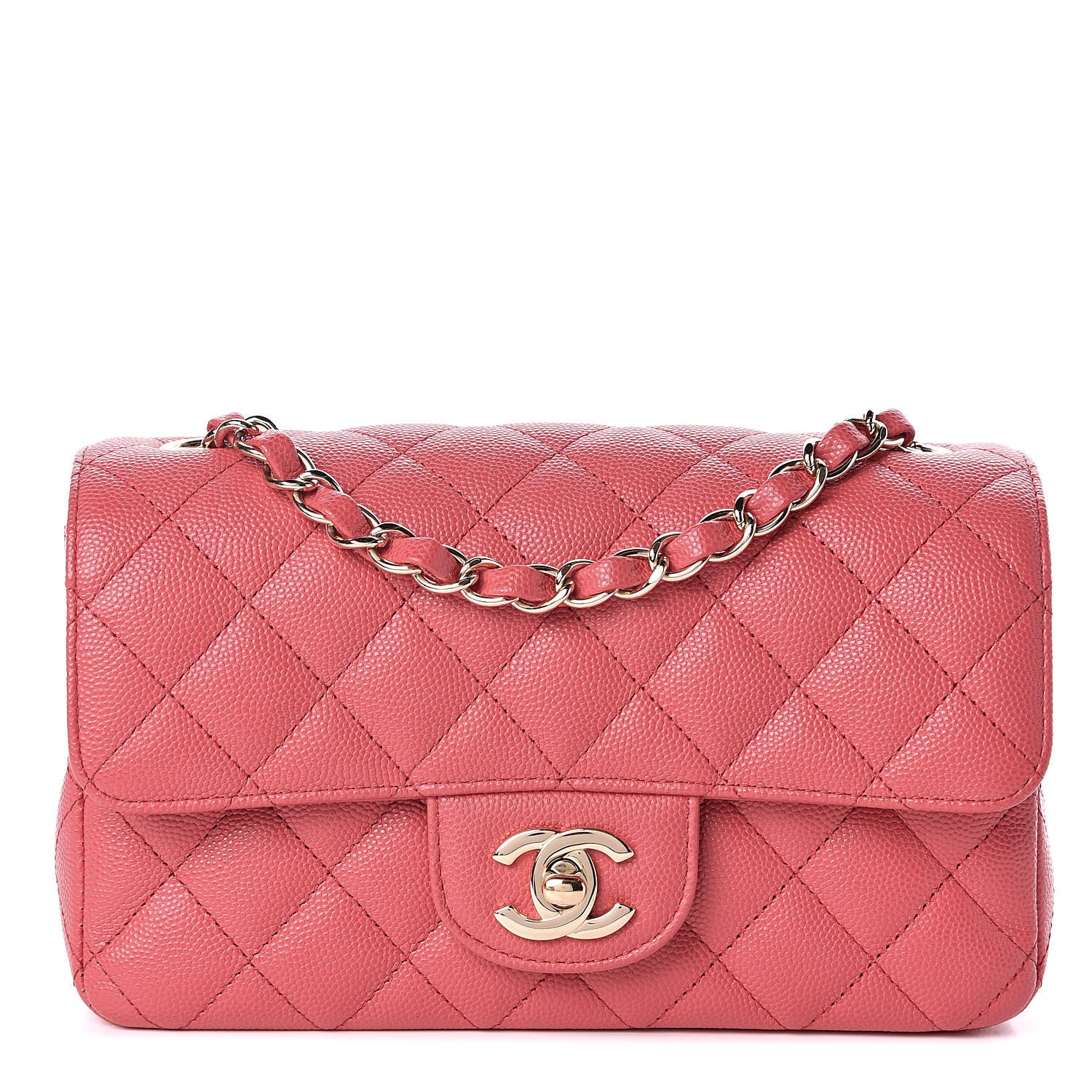 Chanel Caviar Quilted Mini Rectangular Flap Dark Pink 1 of 10