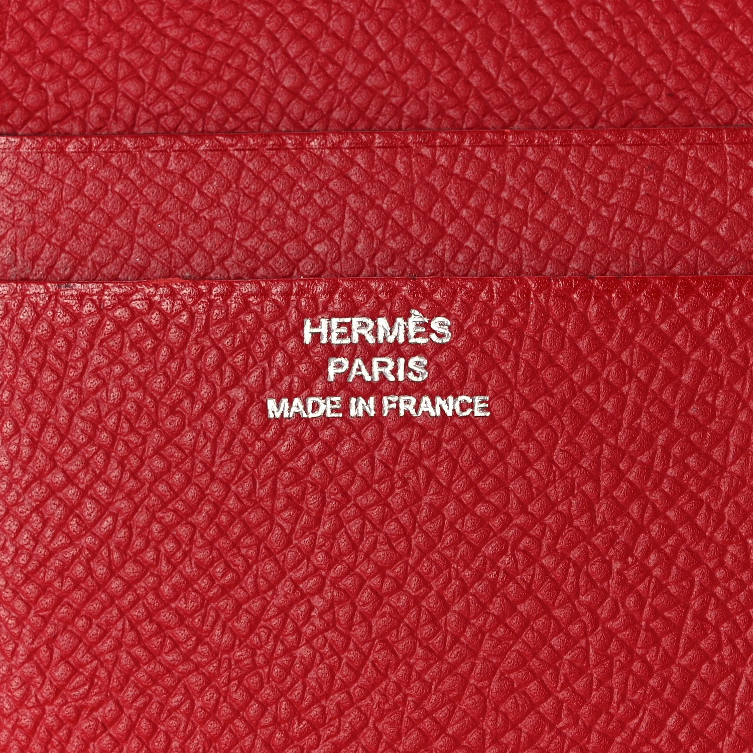 Hermes Epsom MC2 Euclide Card Holder Case Rouge Casaque 6 of 7