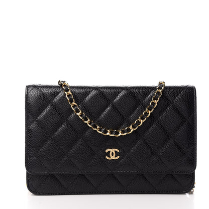 Chanel Caviar Quilted Wallet On Chain WOC Black 1 of 10