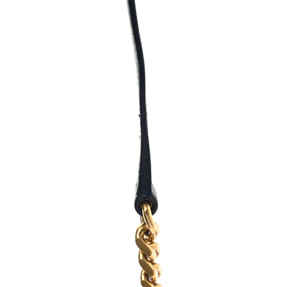 Saint Laurent Sheepskin Matelasse Chevron Monogram College Chain Wallet Deep Marine 13 of 15