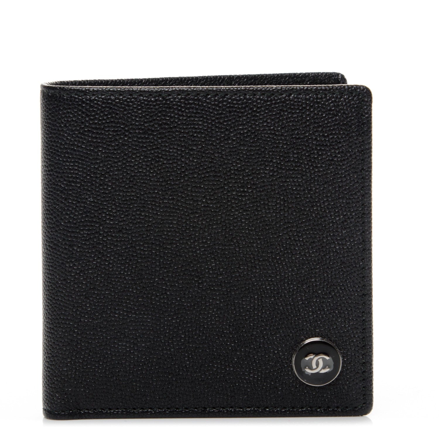 Chanel Grained Calfskin CC Bi-Fold Wallet Black 1 of 8